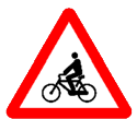 Señal antigua paso para ciclistas