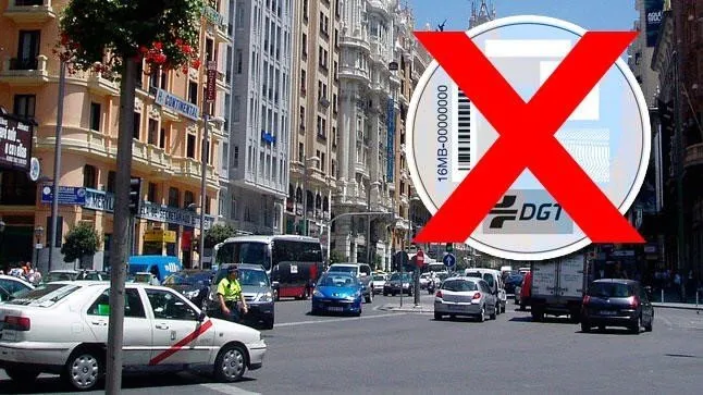 Vehículo sin etiqueta DGT