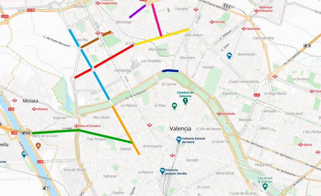 Mapa ZBE Valencia
